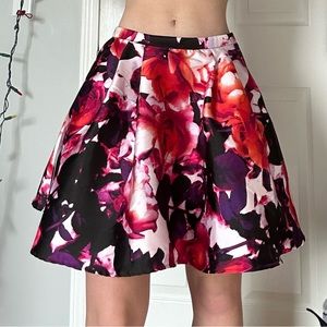 B. Smart Skirt, Black Floral with Tulle Underlay, Size 5